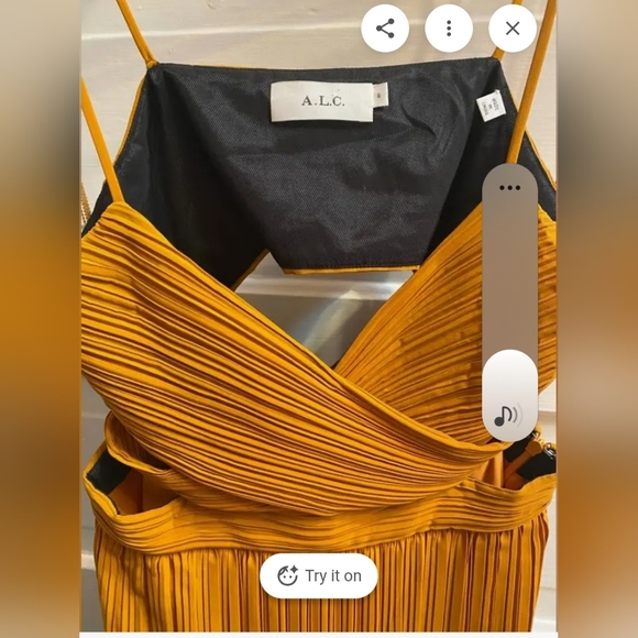 A.L.C. Strapless Merrygold / Orange Maxi Dress Size 6 - Picture 6 of 8